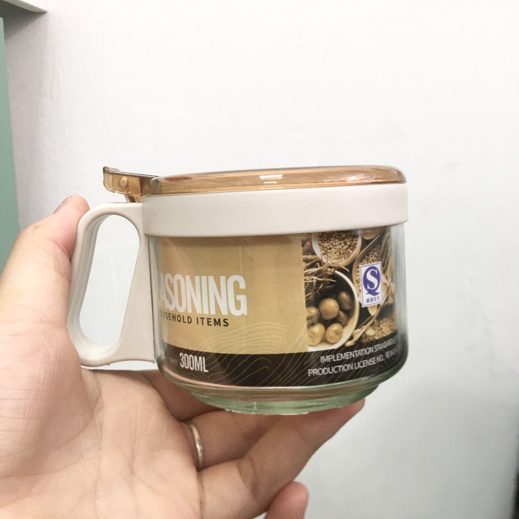 Bộ Hũ Đựng Gia Vị Thủy Tinh -TG2502 (bộ gồm 2 hũ+khay)