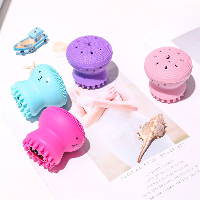 Cọ Rửa Mặt Silicon Hình Bạch Tuộc Dễ Thương Chính Hãng