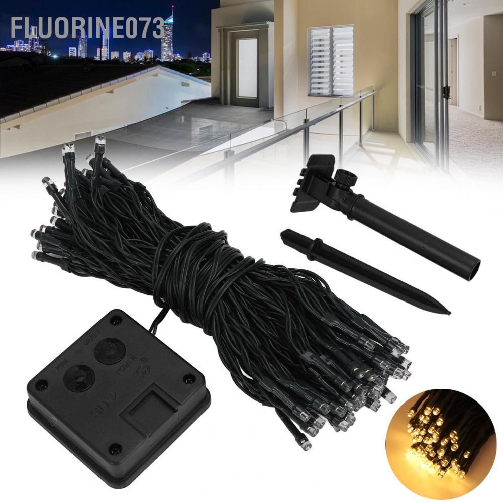[Hàng Sẵn] Đèn dây LED 100 chip sử dụng năng lượng mặt trời treo ngoài trời siêu dài trang trí cho lễ cưới Giáng sinh【Fluorine073】
