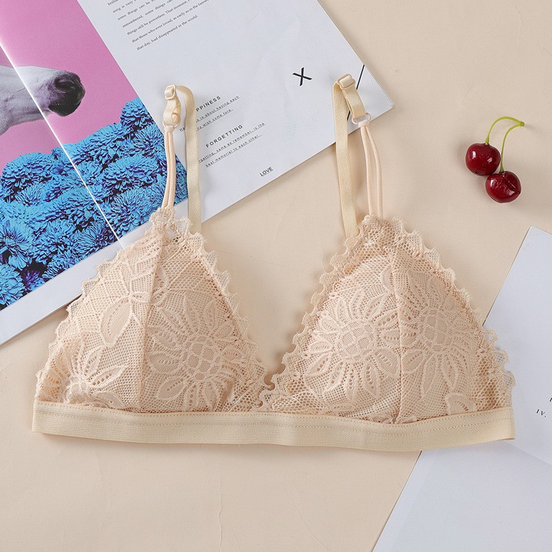 Áo bra ren sexy không gọng có mút nâng ngực freesize 40-60kg LAVENUSA AL23
