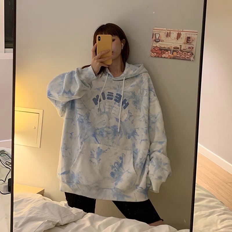 Áo hoodie tie dye loang màu NIEEH giống Jennie, Jisoo Blackpink, Yeri Red velvet
