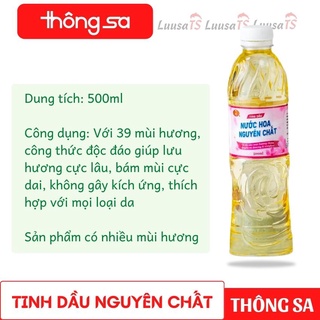 Tinh dầu thơm Thông Sa nguyên chất 500ml, 39 mùi hương, lưu hương cực lâu, có thể xông tinh dầu, làm nến thơm