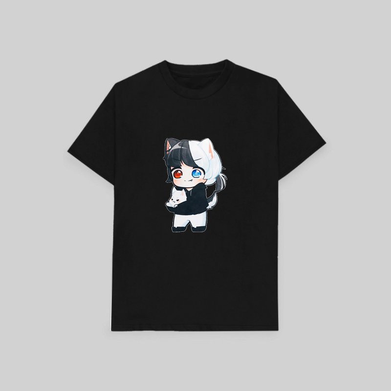 Áo thun phông đen in hình HERO TEAM ver ÔM THÚ Simmy Phong cận Siro Mr Vịt Sammy Đào Timmy Kairon Timy Kamui