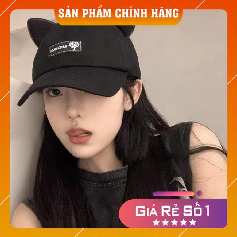 Mũ Bóng Chày Kiểu Mũ Lưỡi Trai Tai Mèo Có Kính Râm Hàn Quốc Cho Nam Và Nữ