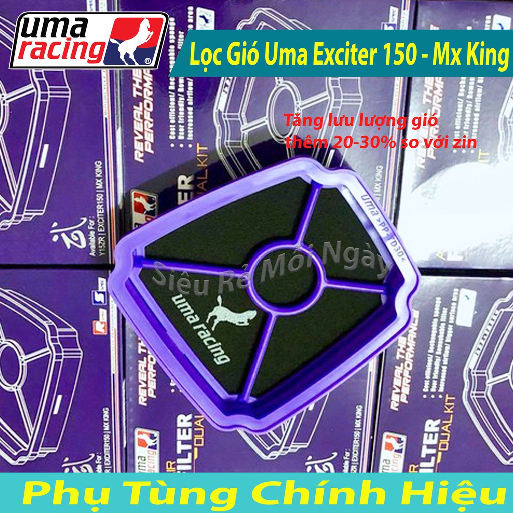 Lọc gió Độ Uma Racing dành cho Yamaha, Exciter 150cc, Mx King