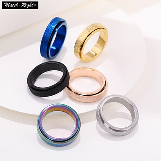 Nhẫn thép không gỉ 6mm màu đơn giản cho cả nam và nữ # 5040
