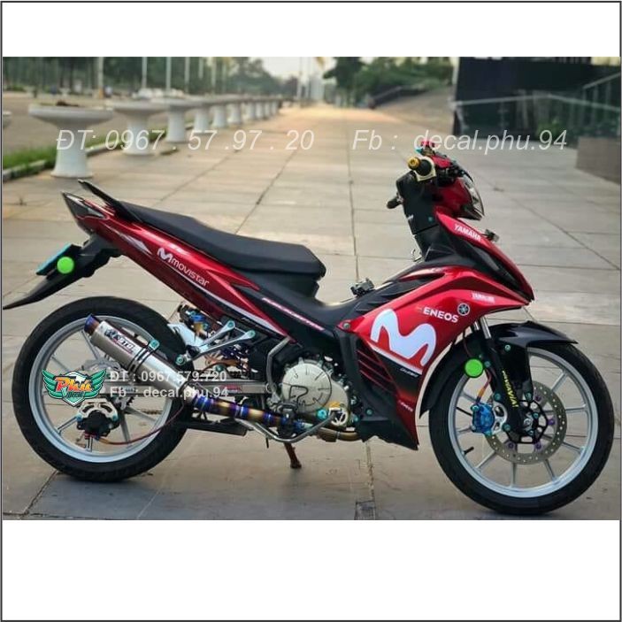 Tem Exciter 135 Movistar đỏ trắng Kiểng đẹp (X)