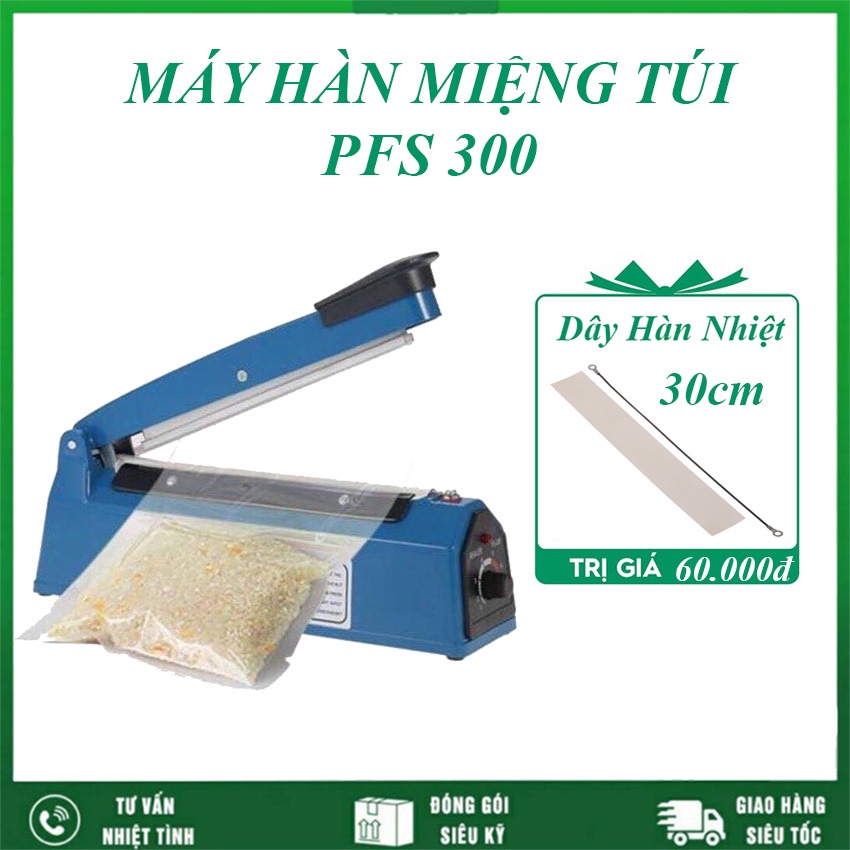 Máy hàn miệng túi nilong dập tay 30cm + 1 thanh dây hàn