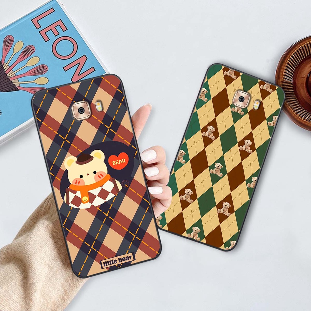 Ốp Samsung C9 Pro họa tiết hoa, gấu thời trang, ốp dẻo bền đẹp