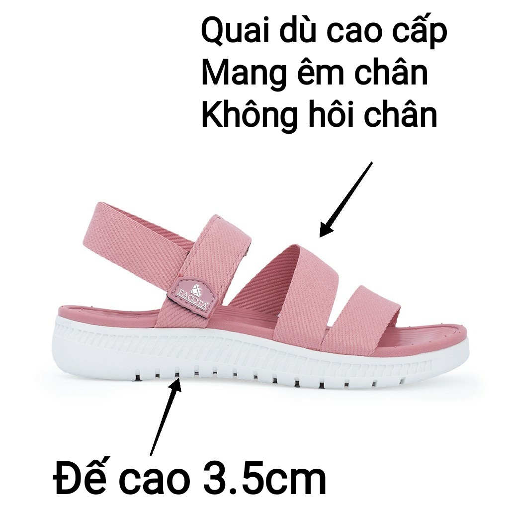 Giày sandal nữ, nam FACOTA chính hãng dép quai ngang đi học