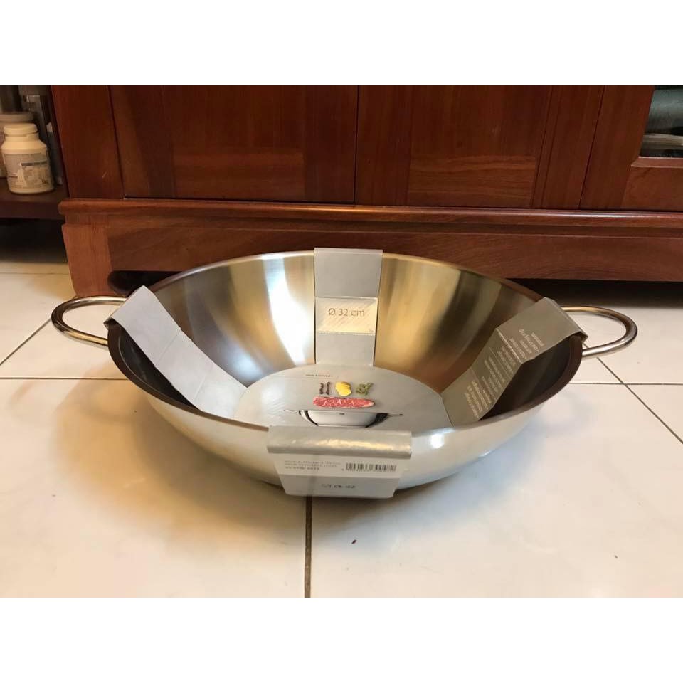 Chảo xào inox SILIT WOK 32cm - Hàng chính hãng Đức