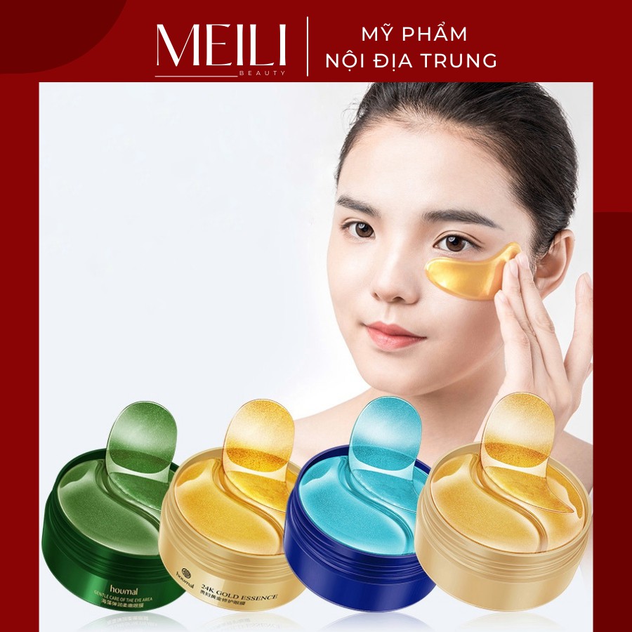 Hộp 60 Miếng Mặt Nạ Mắt Houmal Chứa Collagen, Tinh Chất Dưỡng Ẩm Chăm Sóc Giảm Nếp Nhăn, Quầng Thâm Và Bọng Mắt - Meili