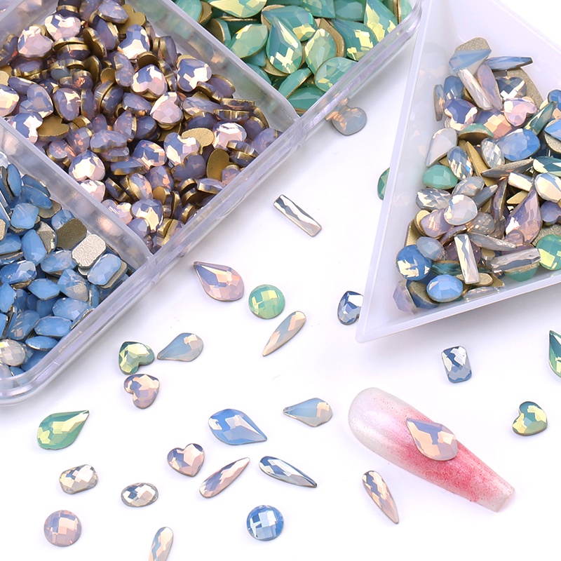 Bộ 20 Viên Đá Opal 3D Đính Móng Tay Lấp Lánh