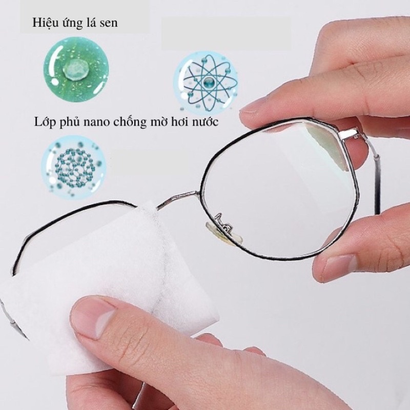Khăn Nano chống sương mờ cho mắt kính, mũ bảo hiểm, ống kính máy ảnh