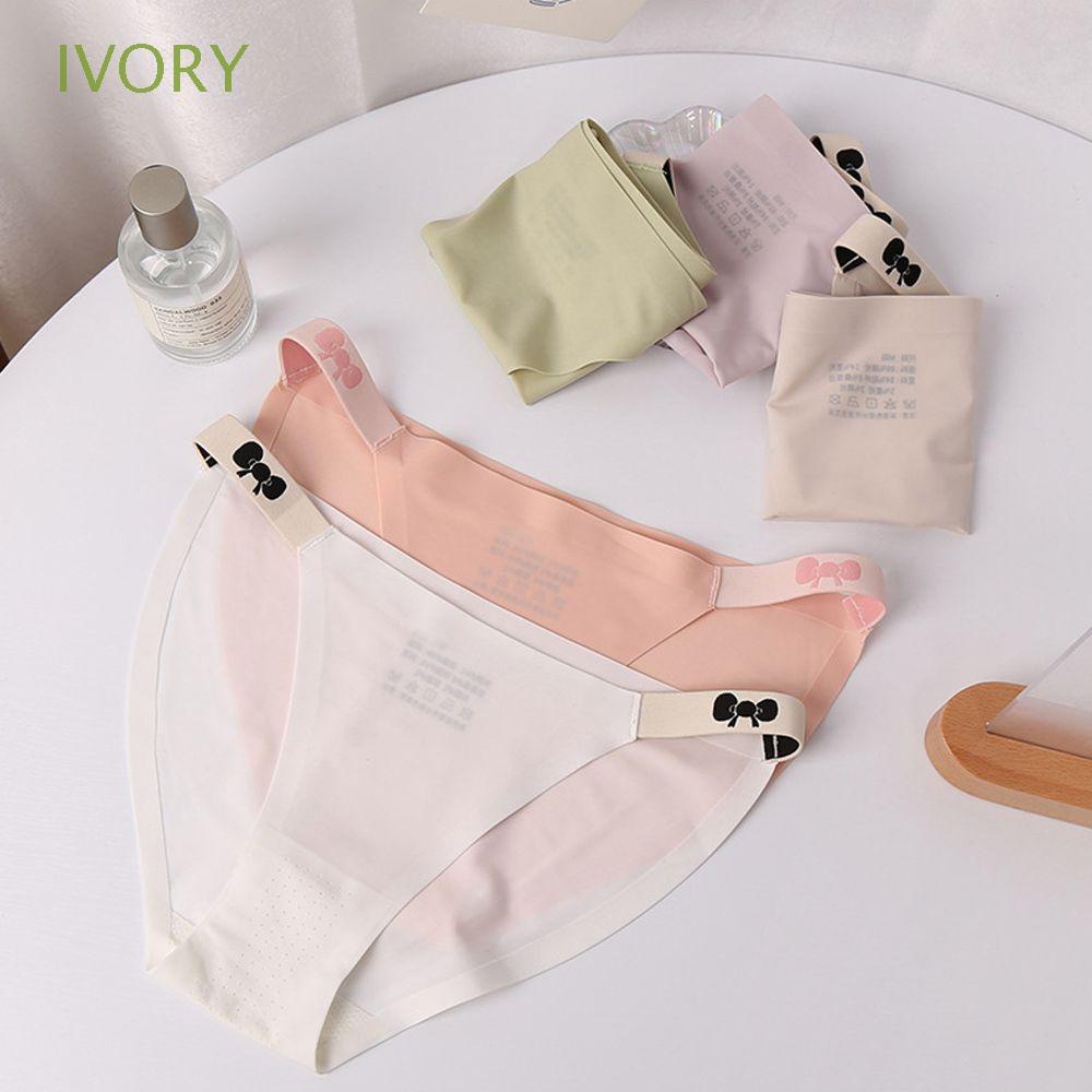 Quần lót lưng thấp thoáng khí không đường may màu sắc đơn giản cho nữ