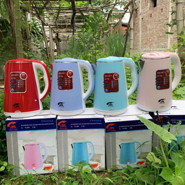 [HÀNG LOẠI 1] Ấm Siêu Tốc Thái Lan 2 Lớp Đun Sôi Siêu Nhanh Công Suất 1500W  / Màu Ngẫu Nhiên