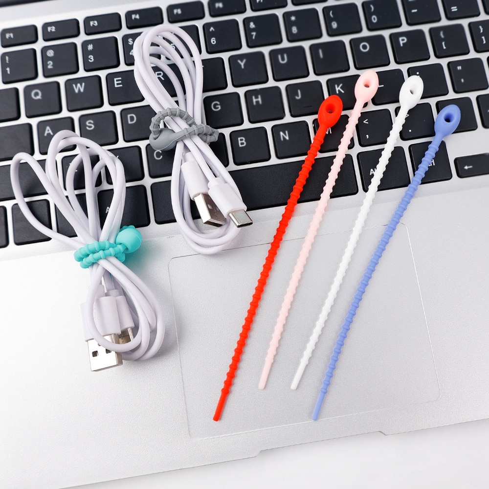Set 6 Dây Silicone Buộc Túi Thực Phẩm Đa Năng Có Thể Tái Sử Dụng