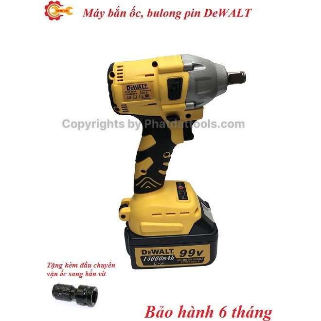 Máy Vặn Mở Ốc Dùng Pin Dewatl-68V 5A.h-2 Pin Li-ion-Bảo Hành 6 Tháng