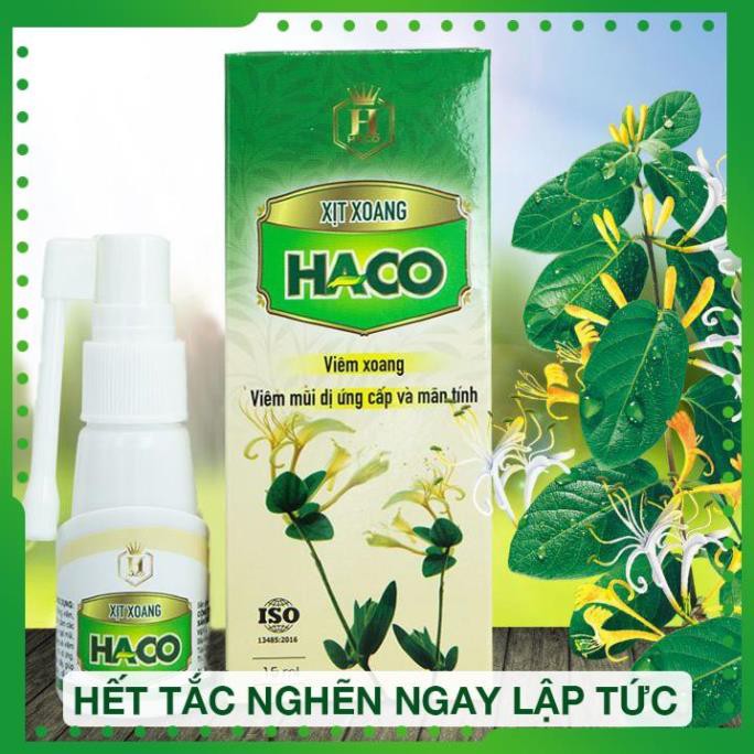 Xịt xoang HACO - Xịt xoang thảo dược giảm triệu chứng viêm xoang, viêm mũi dị ứng và sổ mũi