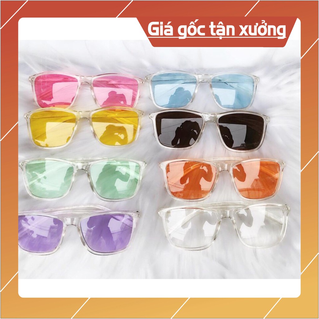 Mắt Kính Mát V Tây ulzzang Hot Trend Nhiều Màu Gọng Kính Nhựa Nam Nữ Cao Cấp Hàng Đẹp Chất Liệu