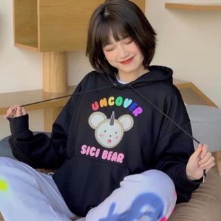 HOODIE BASIC ĐEN UNCOVER FREESIZE CONDS (localbrand)