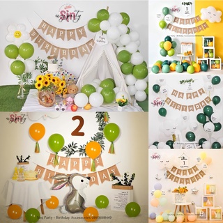 Set bóng tone hàn quốc trang trí sinh nhật đơn giản