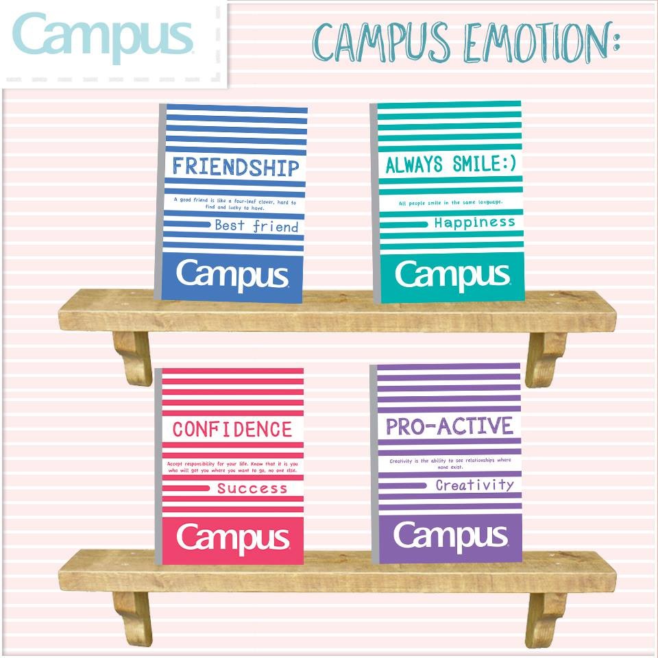Lốc 10 quyển Tập học sinh Campus 4 ly ngang Emotion 96 trang 9 ( NB-AEMT96 )