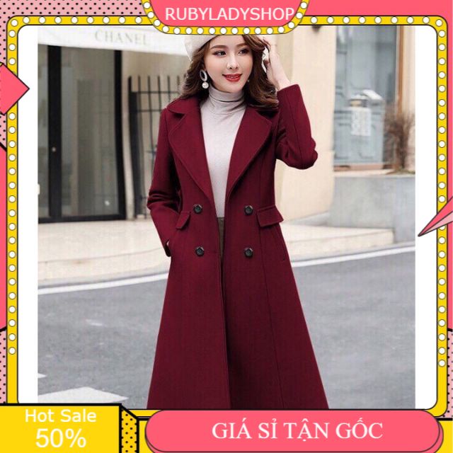 ÁO KHOÁC DẠ CỔ VEST DÁNG DÀI 4 NÚT
