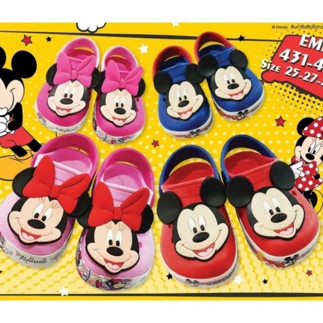 [NEW, ĐỦ SIZE]- DÉP SỤC MICKEY SIZE 25-30 - THÁI LAN.