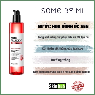 Nước hoa hồng hỗ trợ mờ sẹo snail truecica miracle repair toner some by mi 135ml skin hub