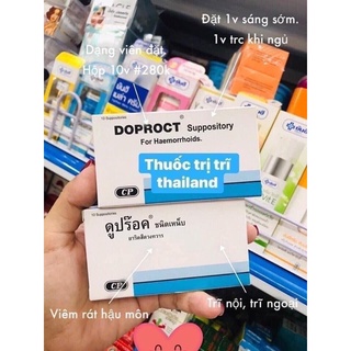 Hộp trĩ doproct 10viên Thái Lan