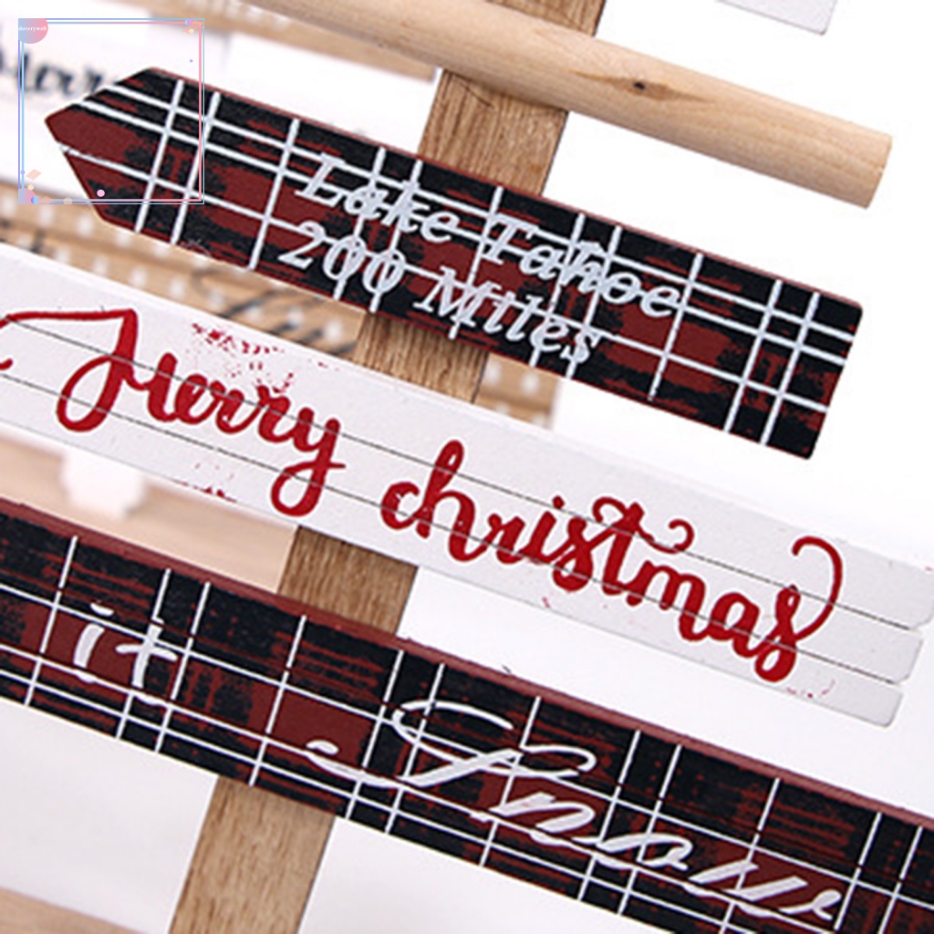 Cây Thông Giáng Sinh Bằng Gỗ Để Bàn Trang Trí