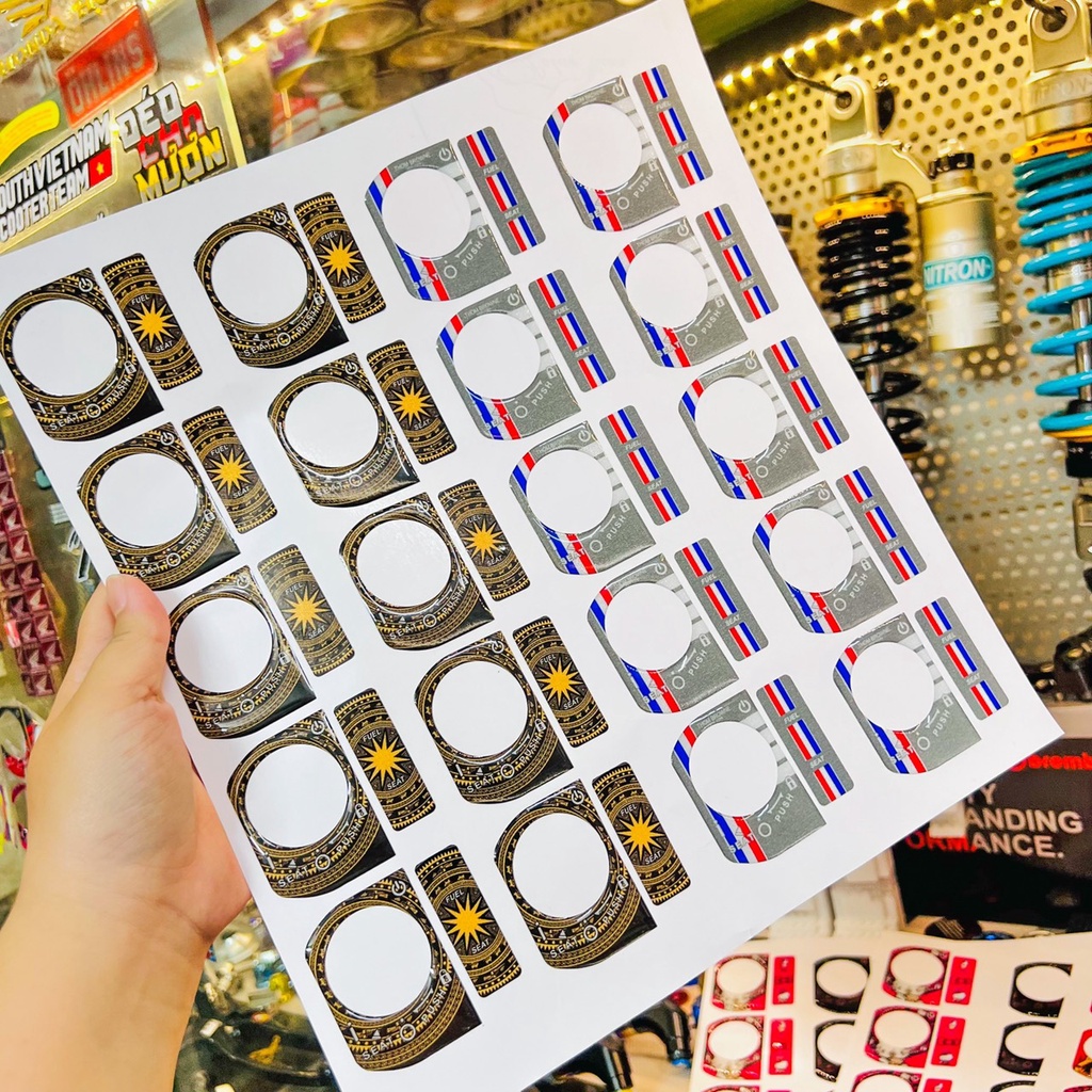 Bộ Tem Sticker Phảng Quang Nổi 3D Dán Ổ Khoá Smartkey Vario/Click/Ab160 Lead 2022  … ✌🇻🇳