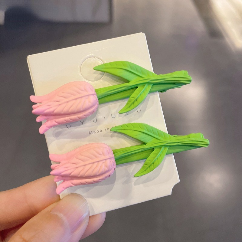 Kẹp Tóc Hình Hoa Tulip Xinh Xắn Cho Nữ