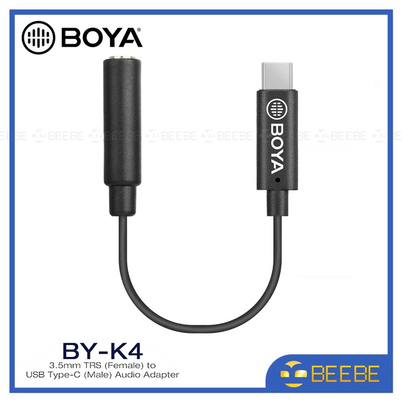 Boya BY-K4 - Cáp Chuyển TRS (Female) - Type C(Male) Cho Android