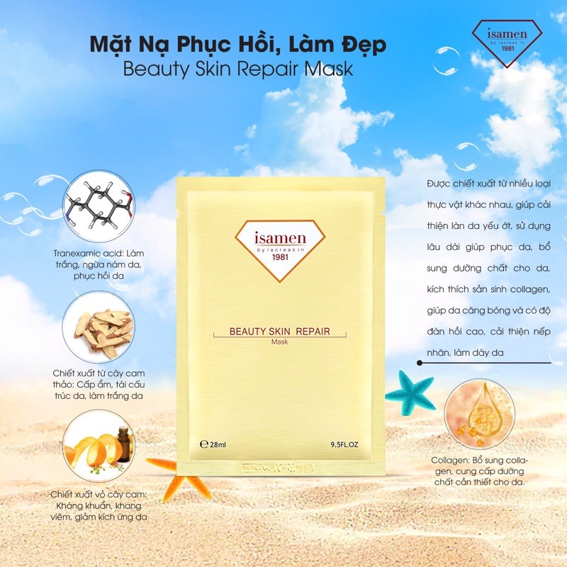 Mặt Nạ Siêu Phục hồi da ISAMEN (hộp/10)