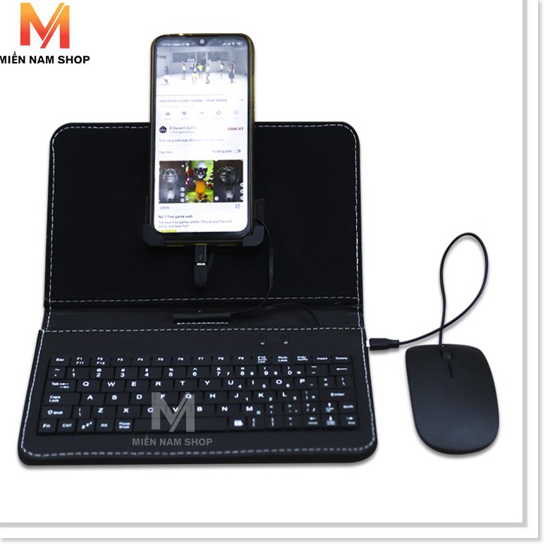 Bao Da Bàn Phím Android có chuột ❎hàng chuẩn❎, sang trọng, có đầu kết nối type-C, dành cho điện thoại, máy tỉnh bảng. Bả