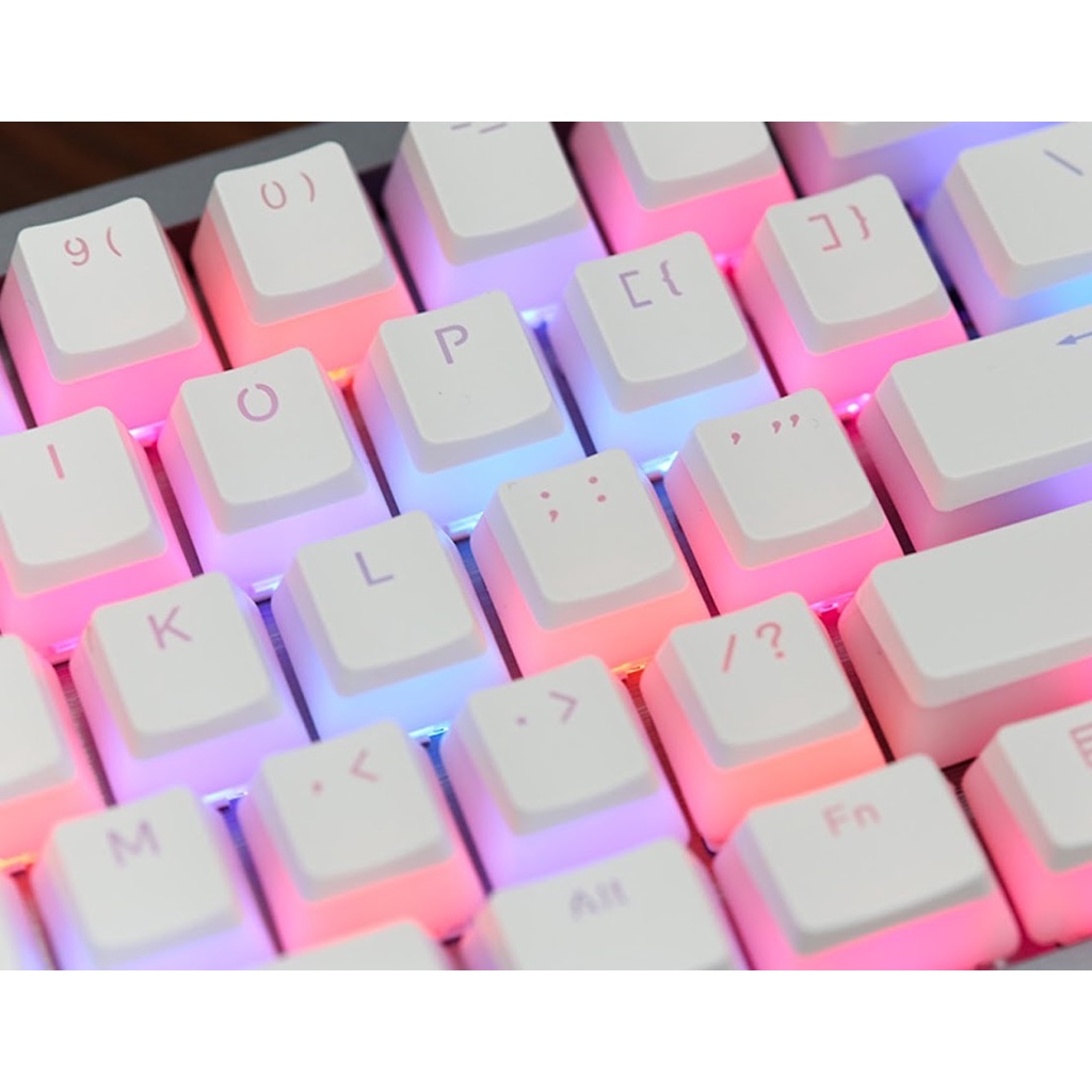 Keycap Pudding PBT - 128 phím - Profile OEM - Double Shot - Đóng hộp và khay nhựa chuẩn chống trầy