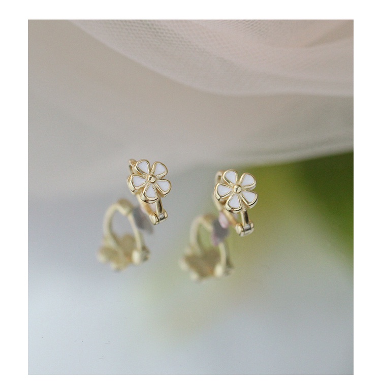 Khuyên Tai Nữ Khuyên Tai Tròn Khuyên Tai Tròn Nhỏ Hình Hoa Nhỏ Không Gây Dị Ứng