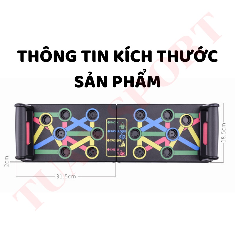 Dụng Cụ Tập Hít Đất Chống Đẩy Đa Năng 12 trong 1, Bộ Dụng Cụ Thể Thao Tập Gym Tại Nhà