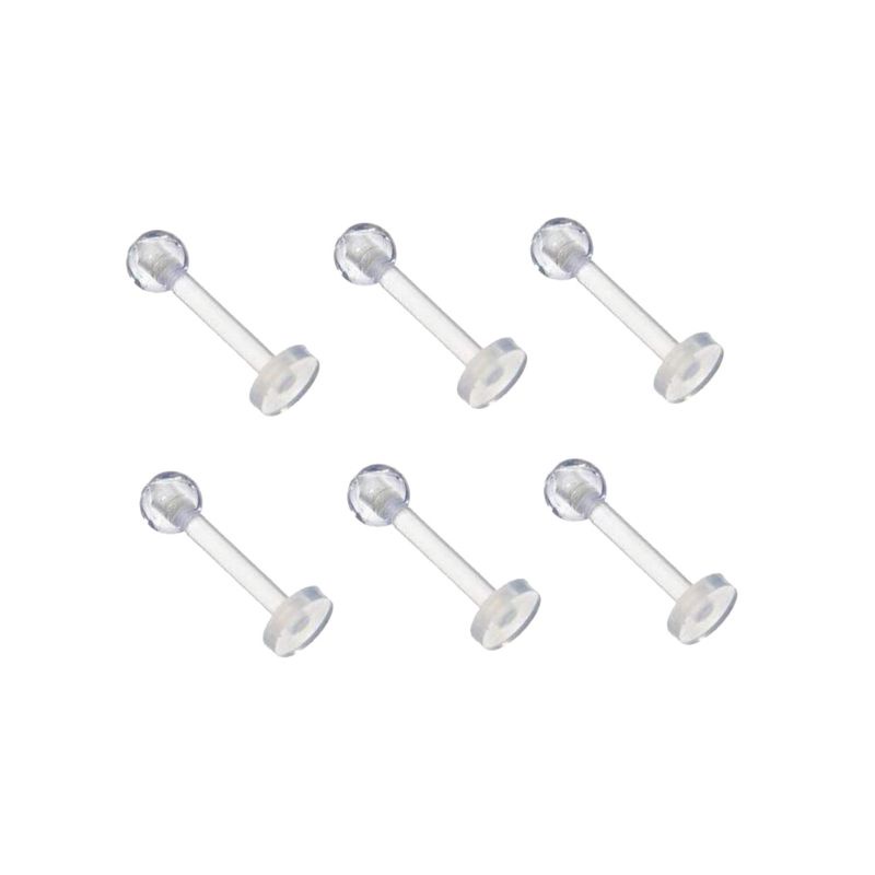 KHUYÊN TRONG SUỐT - Khuyên Nhựa Sinh Học - 6mm/8mm/10mm/12mm - Khuyên tai, môi, nẹp bump,... - Khuyên xỏ tai