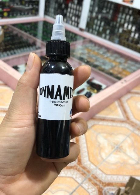 Mực xăm siêu đen Dynamic TBK Triple Black 60ml chai chiết