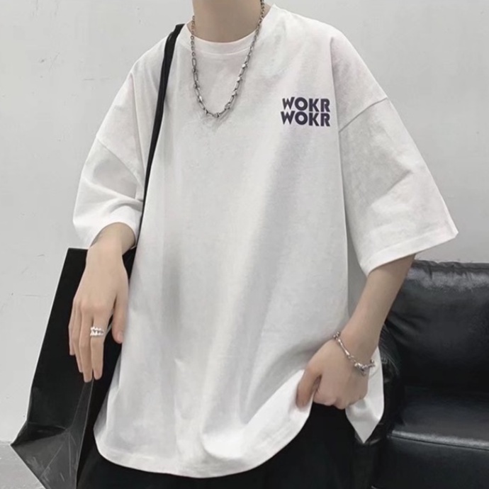 Áo Thun Tay Ngắn Cổ Tròn Thời Trang Phong Cách Harajuku Cho Nam