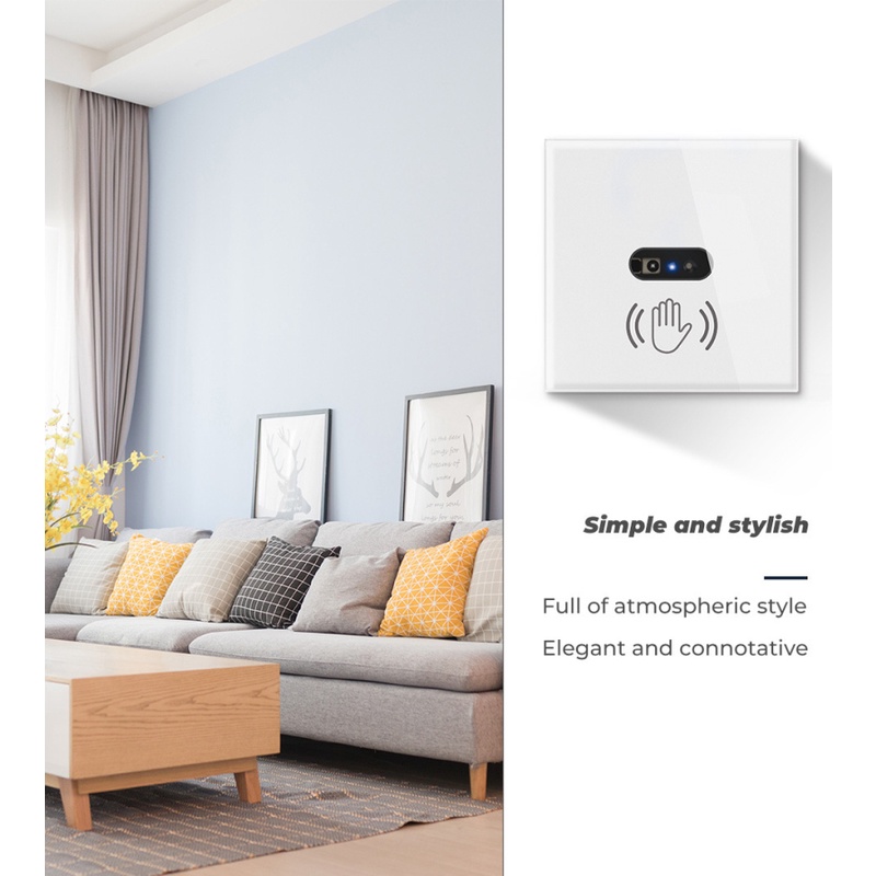 ALG Công Tắc Đèn Tường Thông Minh Bảng Hiển Thị Kính Cảm Biến Hồng Ngoại Dễ Lắp Đặt 220V 10ano Cảm Ứng Cần Thiết