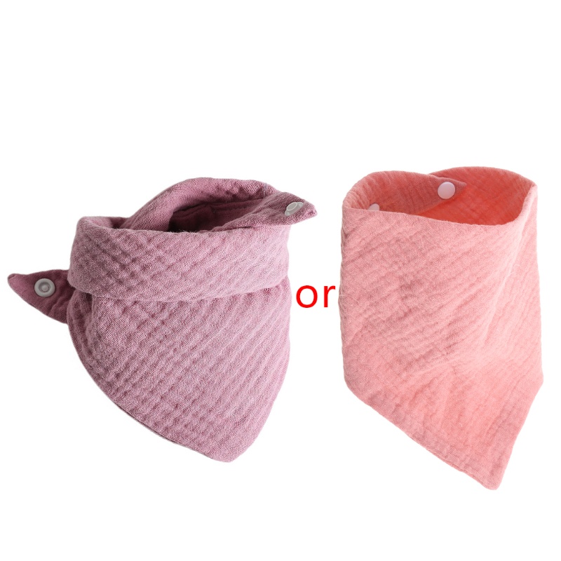 Khăn yếm tam giác hai lớp màu sắc dễ thương cho bé