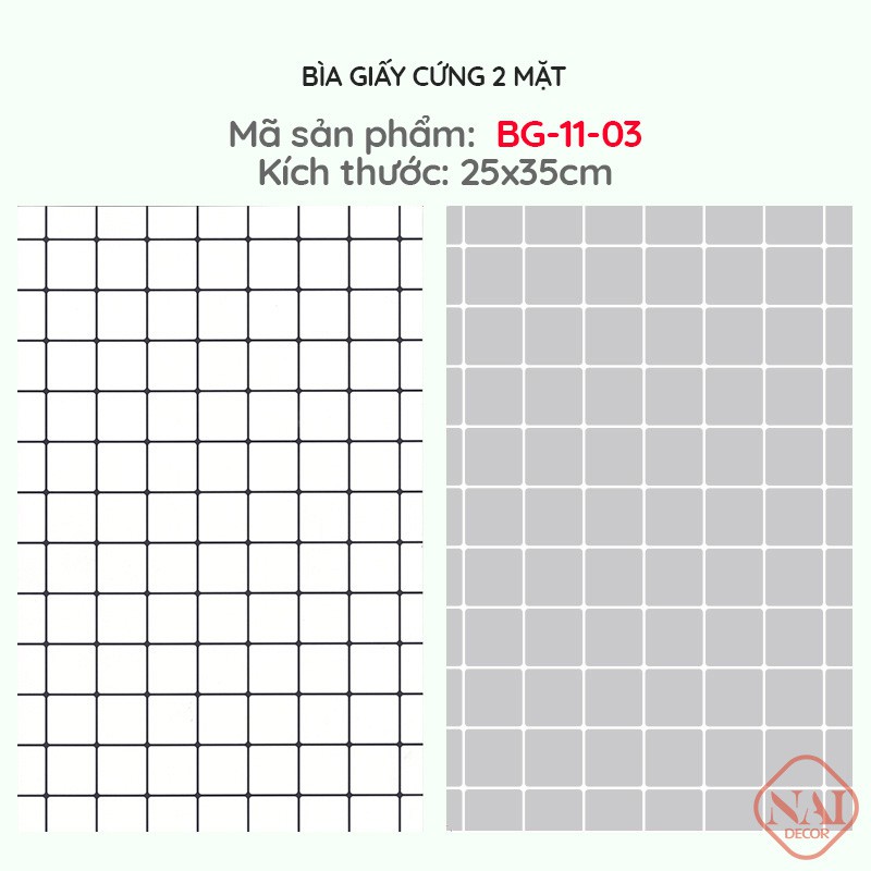 [Phụ kiện chụp ảnh] Bìa caro 2 mặt (25x35cm)