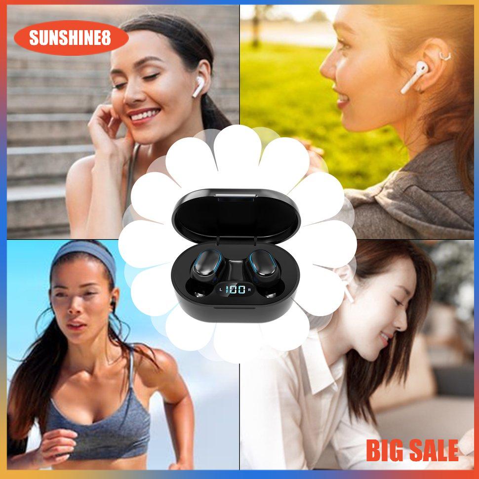 Tai nghe không dây E7S Mini 5.0 màn hình kỹ thuật số điều khiển bằng giọng nói