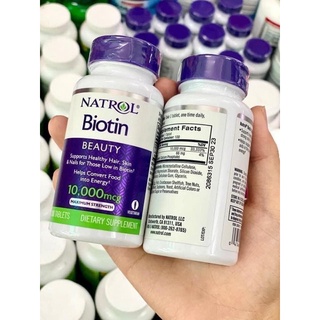 Viên uống biotin mọc tóc, giảm rụng natrol 100 viên - ảnh sản phẩm 4