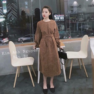 Váy bầu BYA chất nhung tăm hình tim