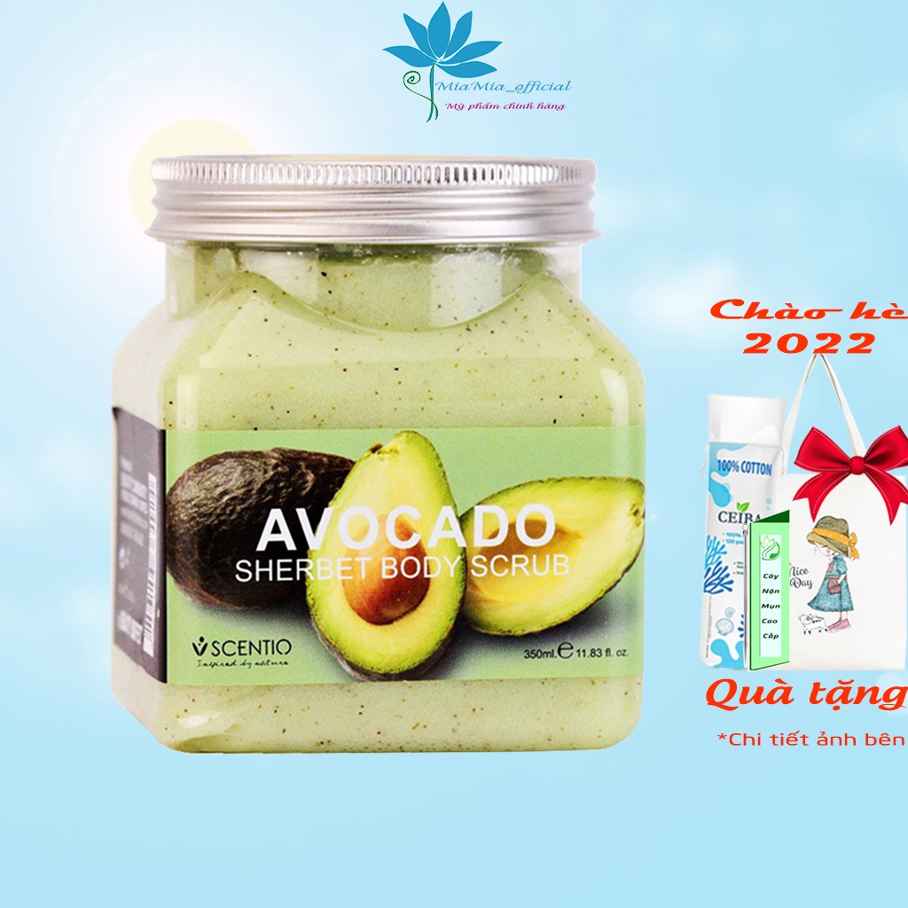 Tẩy Tế Bào Da Chết Toàn Thân Body [HƯƠNG BƠ] Dạng Muối Beauty Buffet Scentio Avocado 350ml [NHẬP KHẨU THÁI LAN]